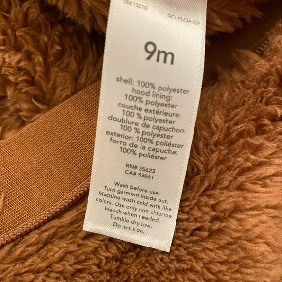 Carter's Brown Fleece Bear Footie - Picture 6 of 6